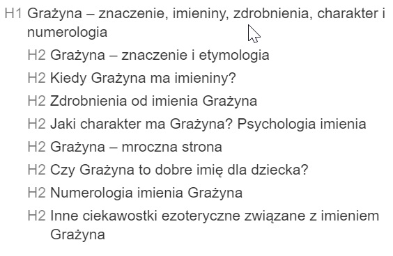 Jasno określony schemat contentu AI